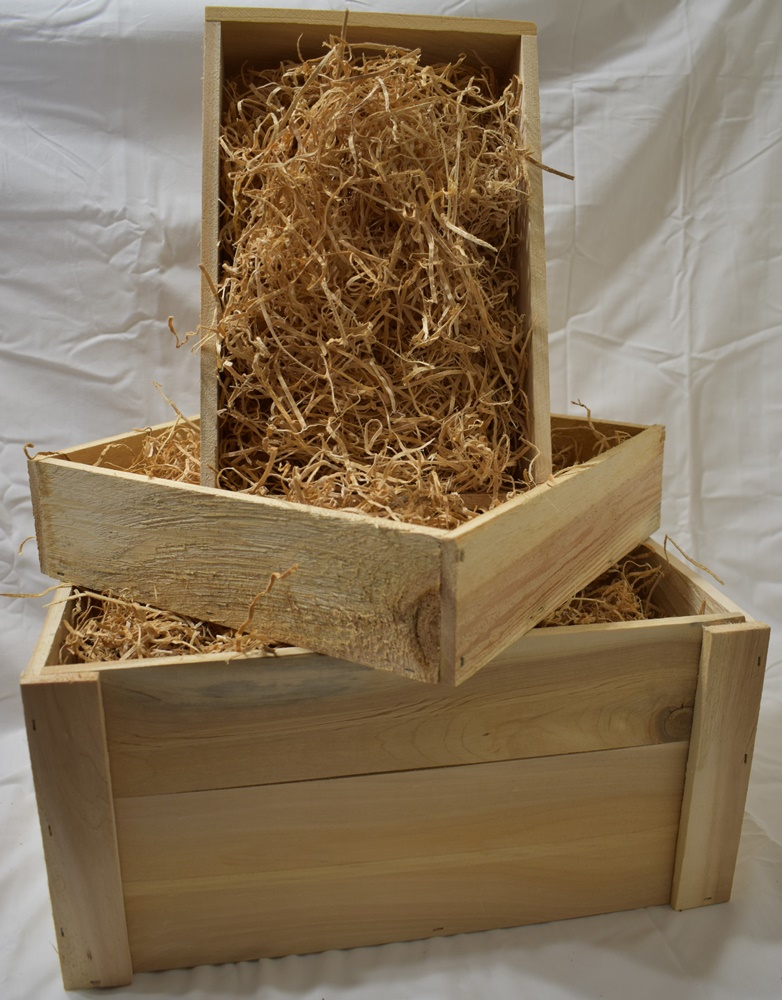 Wood boxes and crates are available on request.